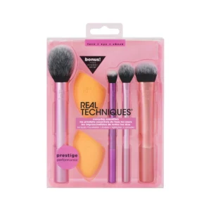 Real Techniques MakEUp Brush Set With 2 Sponge Blenders For Eyeshadow, Foundation, Blush, And Concealer, 6 Piece MakEUp Brush Set