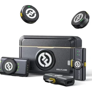 Hollyland LARK M2 Wireless Microphone System for iPhone, Android & Camera – 48kHz/24bit Hi-Fi Audio, 1000ft Range, Noise Cancellation, 40H Battery, Vlogging Mic Kit