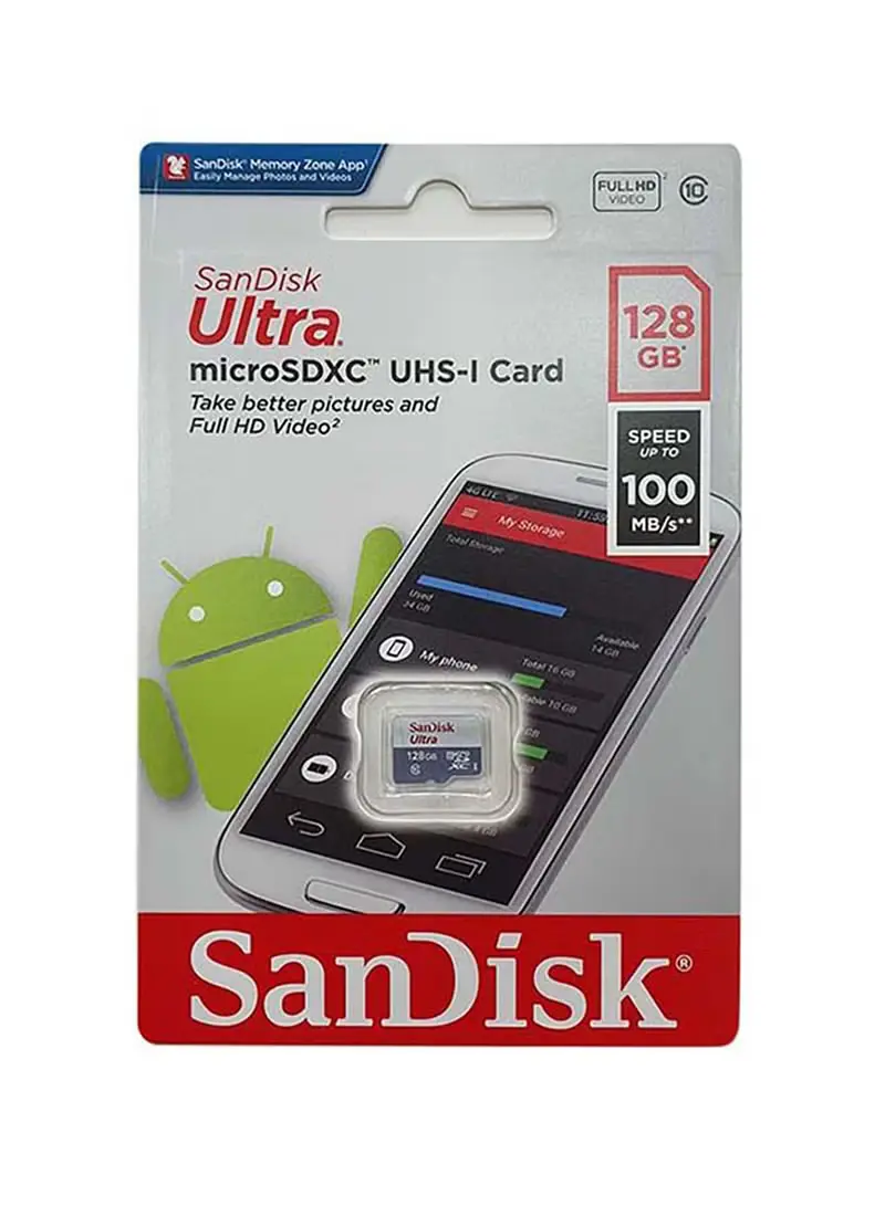 Sandisk 128GB Ultra MicroSDXC UHS-1 Memory Card Read Speed 120MBps Write Speed 100 MBps SDSQUNR-128G-GN6MN - Image 3
