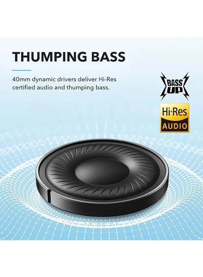 Anker Q20i Hybrid Active Noise Cancelling Headphones, Wireless Over-Ear Bluetooth, 40H Long ANC Playtime, Hi-Res Audio, Big Bass, Customize Via An App, Transparency Mode, Ideal For Travel Black - Image 3