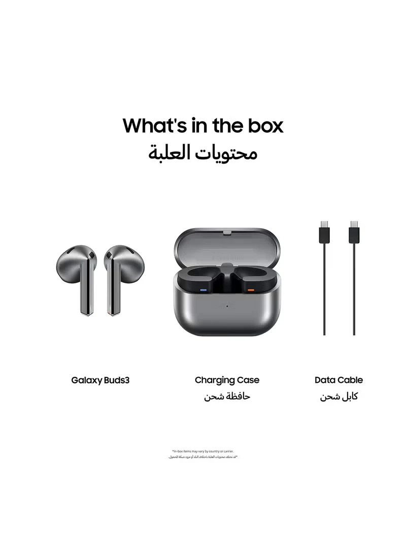 Samsung Galaxy Buds 3 Silver with Galaxy AI Powered Real-time Interpreter | 24-bit Hi-Fi Audio | Up to 36H Battery | IP57 Silver - Image 4