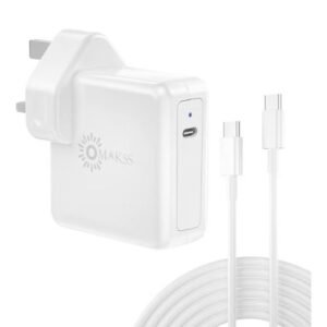 Omakss 96W USB-C Laptop Charger with 6ft Cable – Fast Power Adapter for MacBook Pro, MacBook Air, iPad, Phones & USB-C Devices