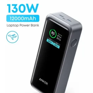 Anker 12000 mAh Prime Power Bank, 12,000mAh 2-Port Portable Charger with 130W Output, Smart Digital Display, Compatible with MacBook Pro/Air, iPhone 16/15/14 Series, Samsung, Huaiwei, Dell, Xiaomi, Vivo, Oppo Black