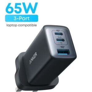 Anker 735 Charger Nano II 65W GaN – 3-Port USB-C & USB-A Fast Charger with PPS, Black