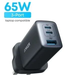 Anker 735 Charger Nano II 65W GaN – 3-Port USB-C & USB-A Fast Charger with PPS, Black