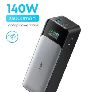 Anker 737 Power Bank (PowerCore 24K) 24,000mAh – 140W 3-Port Fast Charging Portable Charger, Smart Digital Display, USB-C PD for MacBook, iPhone, Samsung & Laptops