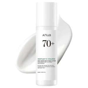 Anua Heartleaf Daily Lotion – Lightweight Face Moisturizer with 70% Heartleaf Extract & Hyaluronic Acid for Sensitive Skin, Soothing, Hydrating, Non-Greasy Korean Skincare, 200ml / 6.76 fl.oz