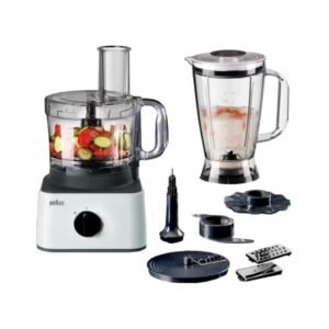BRAUN 8-In-1 Food Processor System With Bowl And 1.8 L Blender/2 Speed Button And Pulse 2.1 L 750 W FP 0132 White