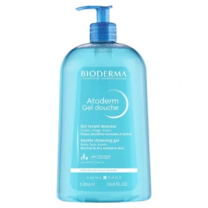 Bioderma Atoderm Shower Gel – Ultra-Gentle, Soap-Free Daily Cleanser for Normal to Sensitive Skin, Hydrating & Soothing Body Wash with Glycerin and Coco Glucoside, Dermatologist-Recommended, 1L