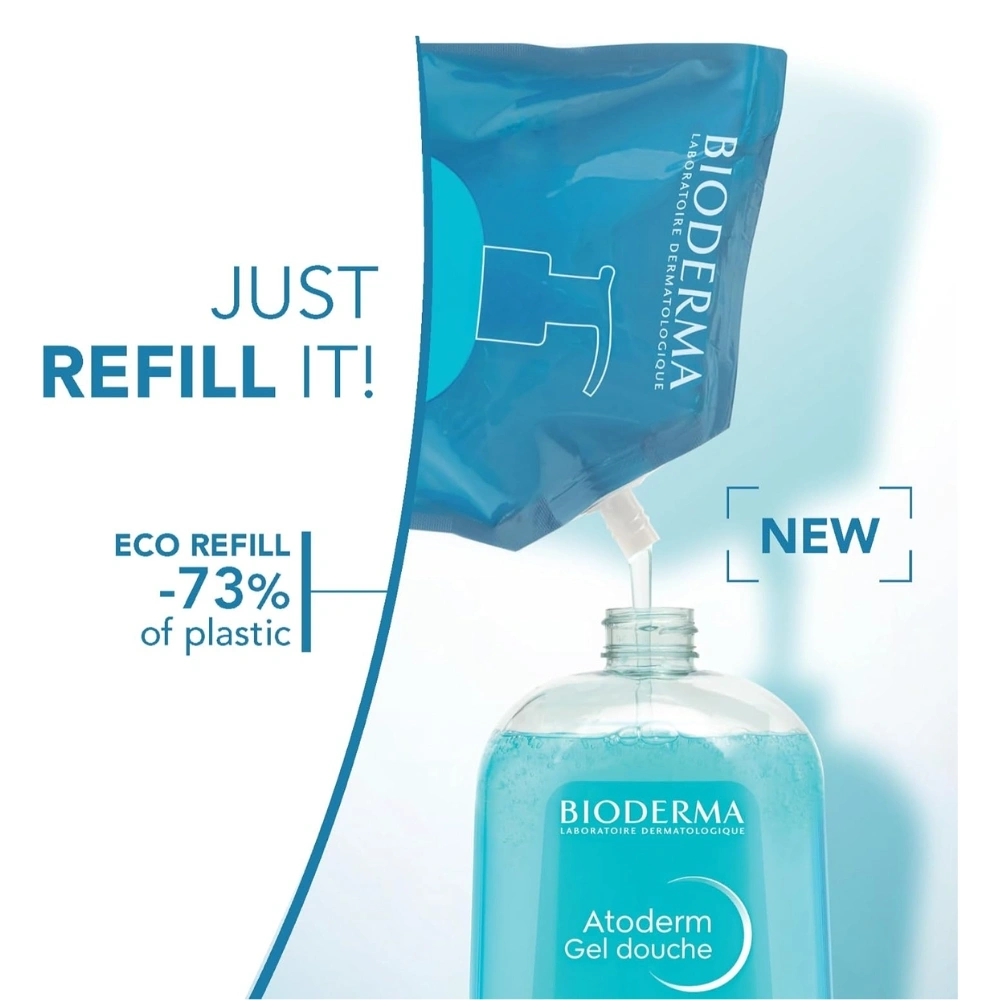 Bioderma Atoderm Shower Gel – Ultra-Gentle, Soap-Free Daily Cleanser for Normal to Sensitive Skin, Hydrating & Soothing Body Wash with Glycerin and Coco Glucoside, Dermatologist-Recommended, 1L - Image 3
