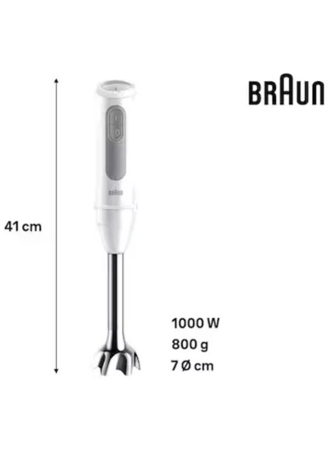 Braun MultiQuick 5 3-in-1 Hand Blender MQ50236 White – 1000W, 21 Speeds, Chopper, Whisk & Beaker - Image 3