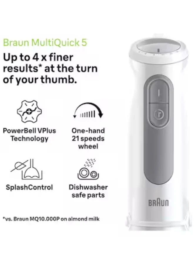 Braun MultiQuick 5 3-in-1 Hand Blender MQ50236 White – 1000W, 21 Speeds, Chopper, Whisk & Beaker - Image 5