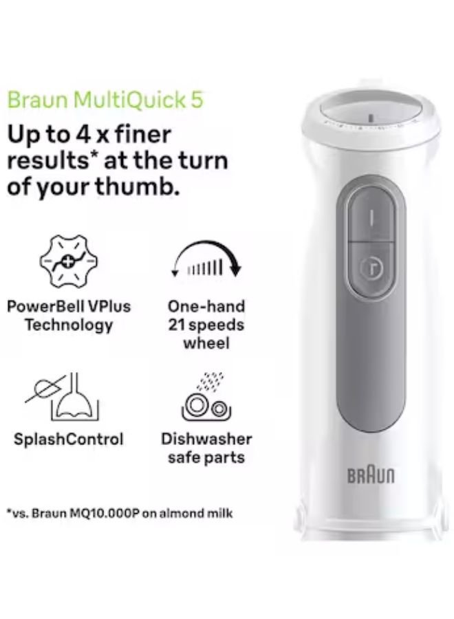 Braun MultiQuick 5 3-in-1 Hand Blender MQ50236 White – 1000W, 21 Speeds, Chopper, Whisk & Beaker - Image 5