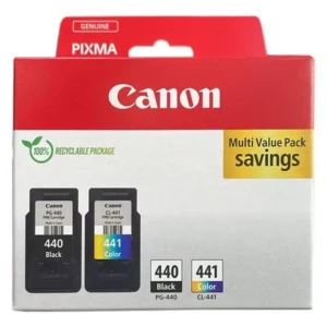 Canon PG 440 Black Ink Cartridge +CL 441 Colour Ink Cartridge Multi-Value Saving pack Black,Cyan, Magenta,Yellow