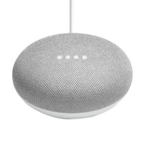 Google Nest Mini Smart Speaker Chalk – Voice Controlled Google Assistant, WiFi Smart Speaker, Bluetooth Streaming, Improved Bass, Wall Mountable Compact Design