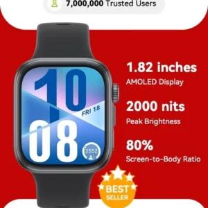 HUAWEI WATCH FIT 4 Smartwatch – 1.82" AMOLED Display, GPS, 100+ Sports Modes, Heart Rate & SpO2 Tracking, Up to 10-Day Battery, Black