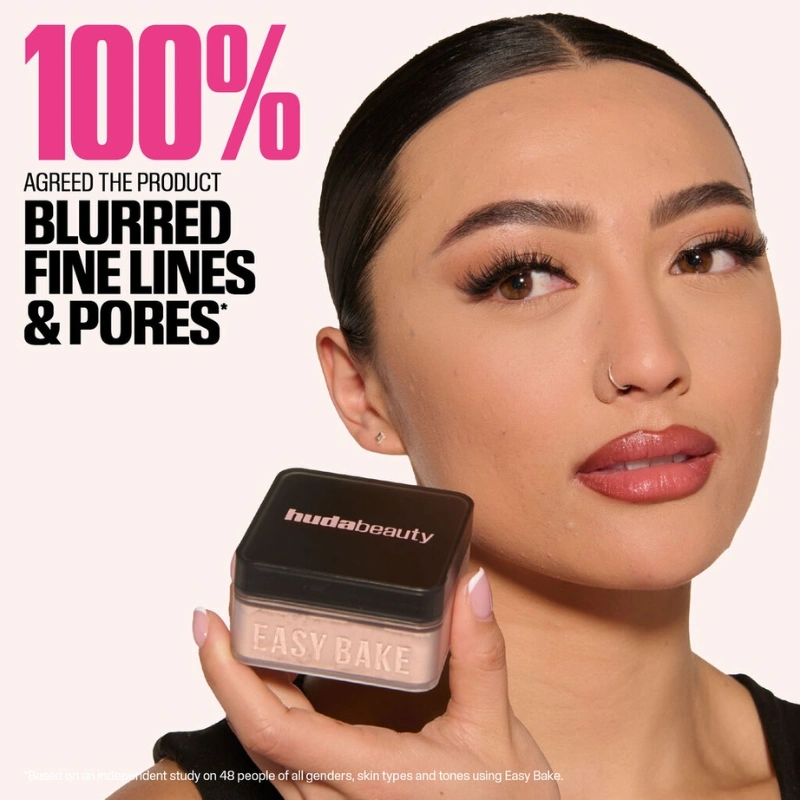Huda Beauty Easy Bake Loose Baking & Setting Powder – Pound Cake | Matte Finish, Long-Lasting, Soft & Smooth Face Powder - Image 8