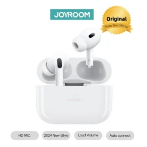 Joyroom JR-T03S Pro (2024) TWS Bluetooth Earbuds – In-Ear, Low-Latency, ENC Noise Cancellation, Wireless Charging, Hi-Fi Bass – White