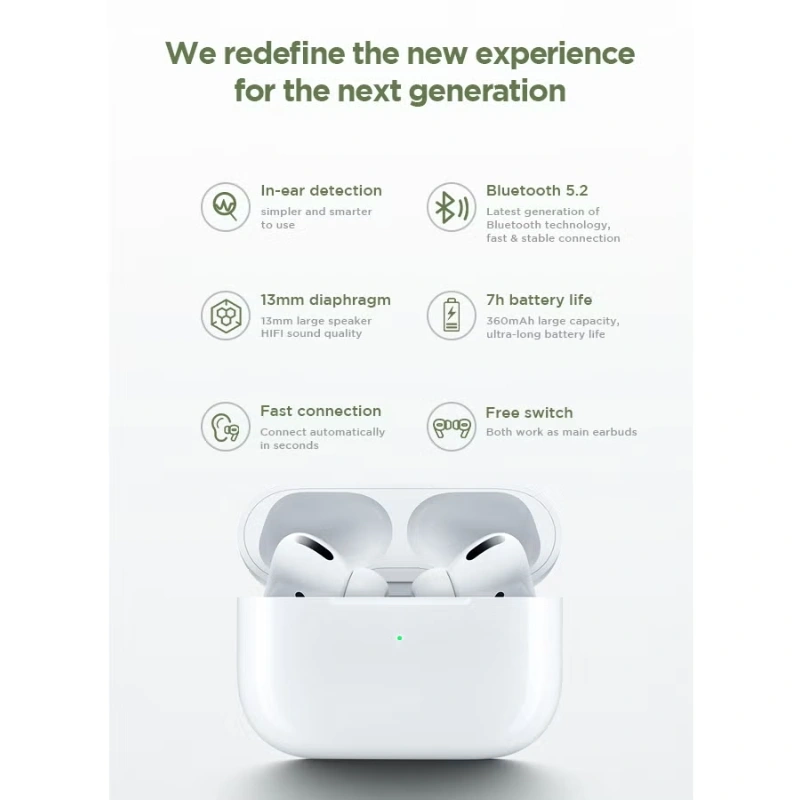 Joyroom JR-T03S Pro Bluetooth 5.2 TWS Earbuds – In-Ear, ENC Noise Reduction, 35-Hour Playtime, Wireless + Wired Charging, Touch Control, Replacement Eartips & Protective Case – White (Standard Version) - Image 9