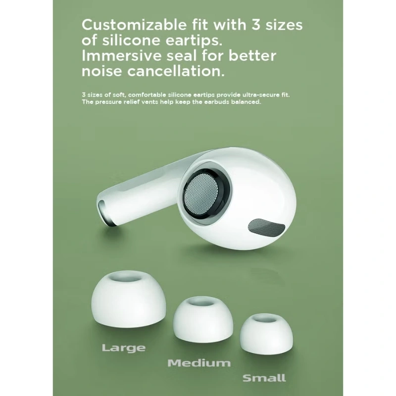 Joyroom JR-T03S Pro Bluetooth 5.2 TWS Earbuds – In-Ear, ENC Noise Reduction, 35-Hour Playtime, Wireless + Wired Charging, Touch Control, Replacement Eartips & Protective Case – White (Standard Version) - Image 6