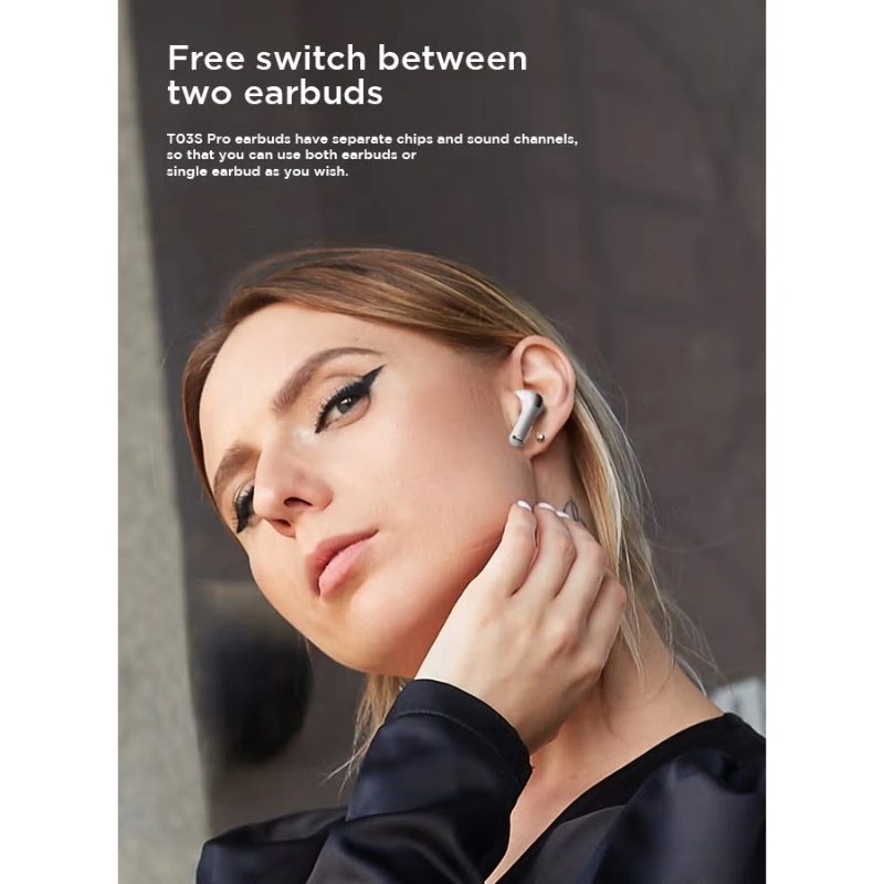 Joyroom JR-T03S Pro Bluetooth 5.2 TWS Earbuds – In-Ear, ENC Noise Reduction, 35-Hour Playtime, Wireless + Wired Charging, Touch Control, Replacement Eartips & Protective Case – White (Standard Version) - Image 4