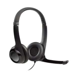 Logitech H390 USB Headset – Stereo Headphones with Noise-Cancelling Microphone, In-Line Controls, PC & Mac, Black