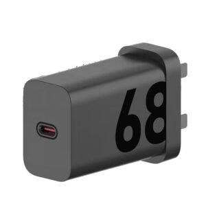 Motorola TurboPower 68W USB-C Fast Charger – GaN Wall Charger with 1m USB-C Cable, Power Delivery, Black