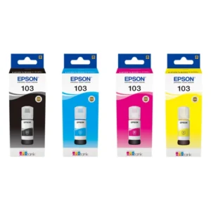 EPSON Pack of 4 Epson 103 Ink Bottle Set Black, Cyan, Yellow & Magenta