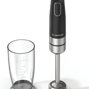 Nutricook Hand Blender | 1200W Powerful DC Motor, Variable Speed Control, Stainless Steel Shaft & 600ml Beaker – NC-HB150K (Black)