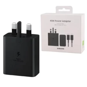 Samsung 45W Power Adapter with USB-C Cable 5A 1.8m Super Fast Charging for Compatible Devices Black