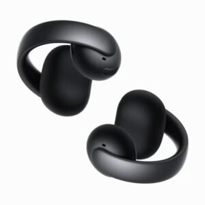 Soundcore AeroClip by Anker Open-Ear Clip-On Earbuds Black – AI Clear Calls with 4 Mics, 12mm Drivers, Hi-Res Audio, Open-Ring Design & Stable Fit