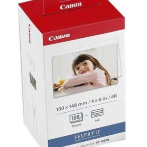 Canon KP108 Photo Paper Pack – 108 Sheets Ink & Photo Paper Set for Canon SELPHY Printers
