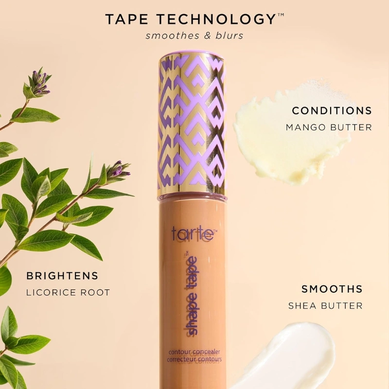 Tarte Shape Tape Full Coverage Concealer 27H Light Medium Honey | Matte, 16-Hour Wear | Best Concealer for Dry Skin & Highlights - Image 2