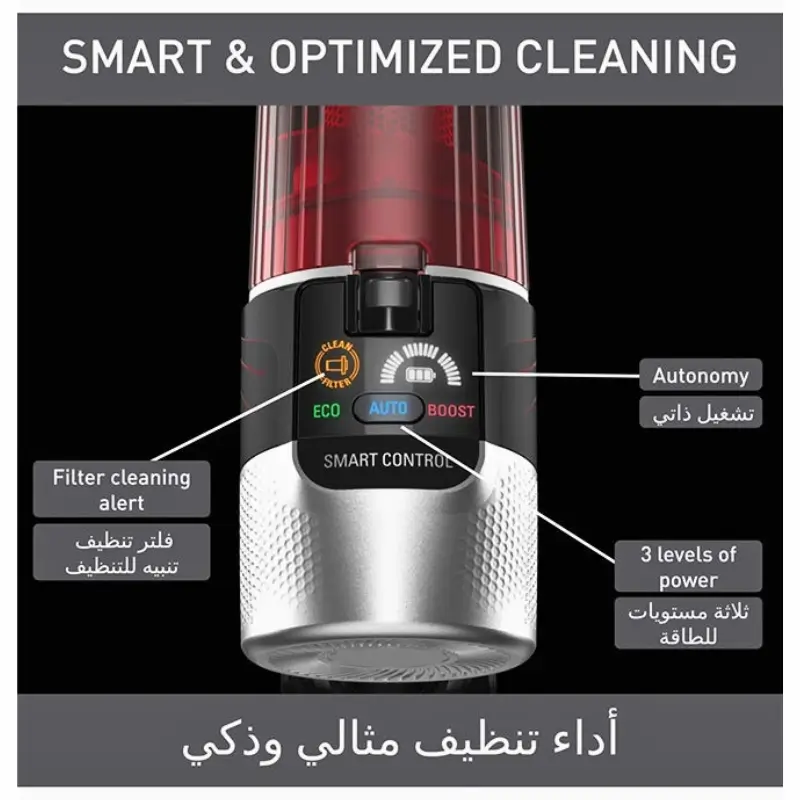 Tefal Cordless Vacuum Cleaner X-Force Flex 9.60 | Lightweight Stick Vacuum with Flex Tube, Smart Power Adjustment, Pet Hair Turbo Brush & 45 Min Battery – TY2079HO - Image 4