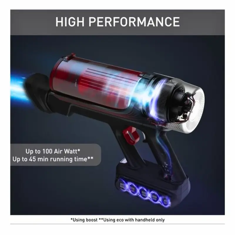 Tefal Cordless Vacuum Cleaner X-Force Flex 9.60 | Lightweight Stick Vacuum with Flex Tube, Smart Power Adjustment, Pet Hair Turbo Brush & 45 Min Battery – TY2079HO - Image 7