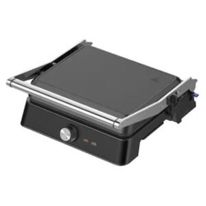 Westinghouse USA Retro Series Contact Grill - 290 x 240mm - Black, 2200W Power, 180° Opening, Adjustable Temperature & Height Control, Non-Stick Plates (UAE Version)