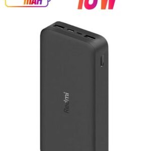 Xiaomi 20000mAh High-Speed Charging Power Bank Black – 18W Fast Charging Portable Charger, Dual USB Output, Multi-Device Compatible External Battery Pack