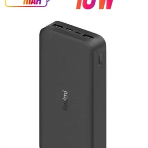Xiaomi 20000mAh High-Speed Charging Power Bank Black – 18W Fast Charging Portable Charger, Dual USB Output, Multi-Device Compatible External Battery Pack