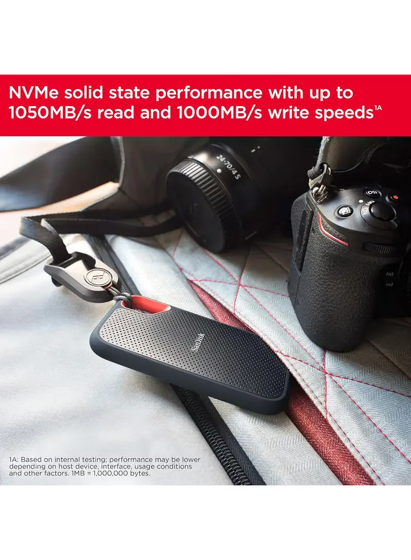 Sandisk 2TB Extreme Portable SSD - Up To 1050Mb/S - USB Type- C, Usb Sandisk 3.2 Gen 2 - External Solid State Drive - Sdssde61-2T00-G25 - Image 8