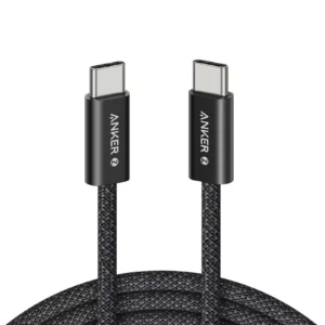 Anker Zolo USB C to USB C Cable, Braided and Dirt-Free Type C Fast Charging Cable, Slim Connector, for iPhone 17/16 Series, MacBook (240W) (Black, 6ft)