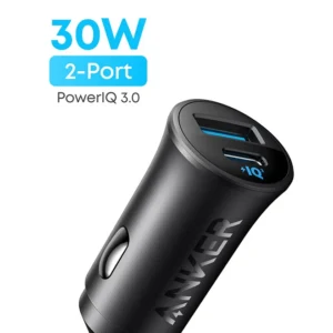 Anker USB-C Car Charger, 30W 2-Port (Type-C & Type A ) Car Adapter,iPhone 17/16 /15/14 Series, Samsung Galaxy S23/S22/S21 Series, iPad Pro, AirPods, Huawei and More