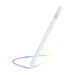 OMAKSS Stylus Pen for Touch Screens Rechargeable 1.2mm Fine Point Active Stylus Pen Smart Pencil Digital Compatible iPad and Most Tablet (White)
