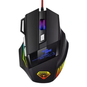 Divipard M5 Wired RGB Gaming Mouse – USB 2.0 Optical Esports Mouse with 7 Programmable Buttons, Adjustable DPI up to 3600, Ergonomic Design for PC & Laptop Gaming