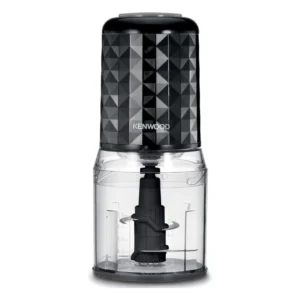 Kenwood CHP40.000BK 400W Electric Food Chopper with 500ml Bowl, Dual Speed, Stainless Steel Quad Blade & Ice Crush Function – Black