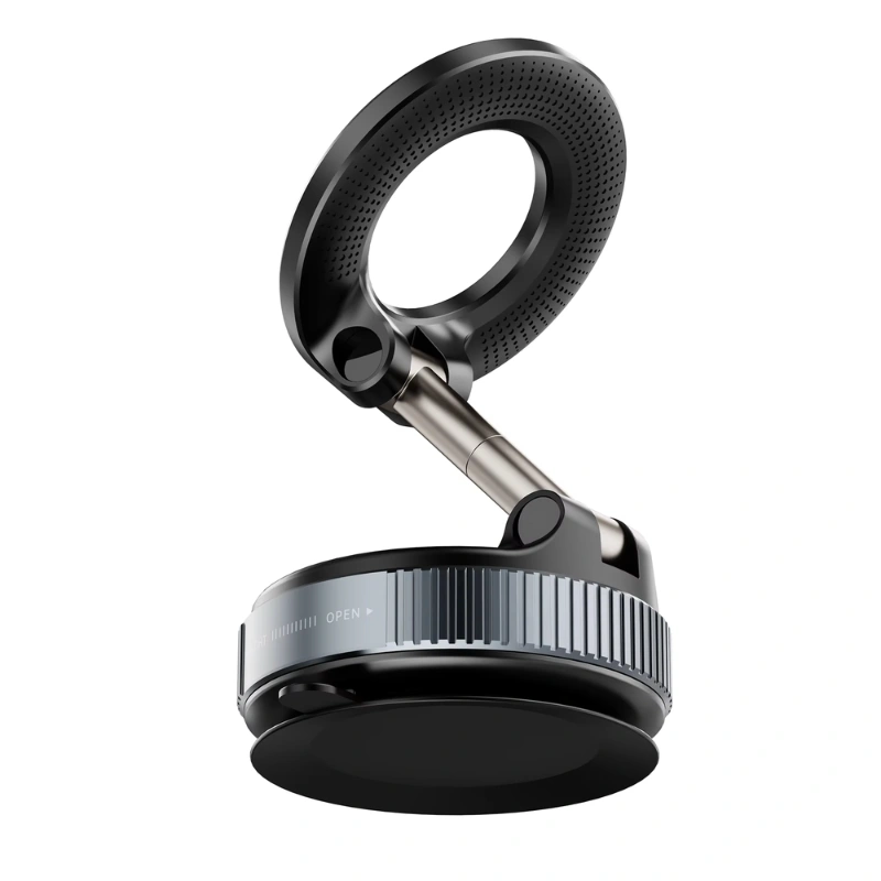 Magnetic Car Phone Holder with Vacuum Suction – 360° Adjustable Magnetic Phone Mount for Car, Desk, Gym & Smooth Surfaces, Strong Suction, Portable Design - Image 3