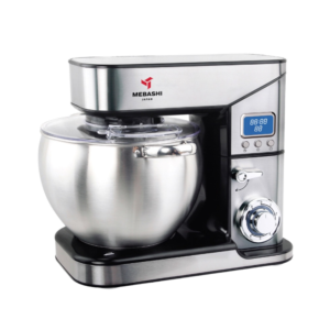 Mebashi Stand Mixer ME-SBM1115, 1200W Powerful Motor, 5L Stainless Steel Bowl, 6-Speed Settings + Pulse, LED Indicator – Dough, Cake & Baking Mixer